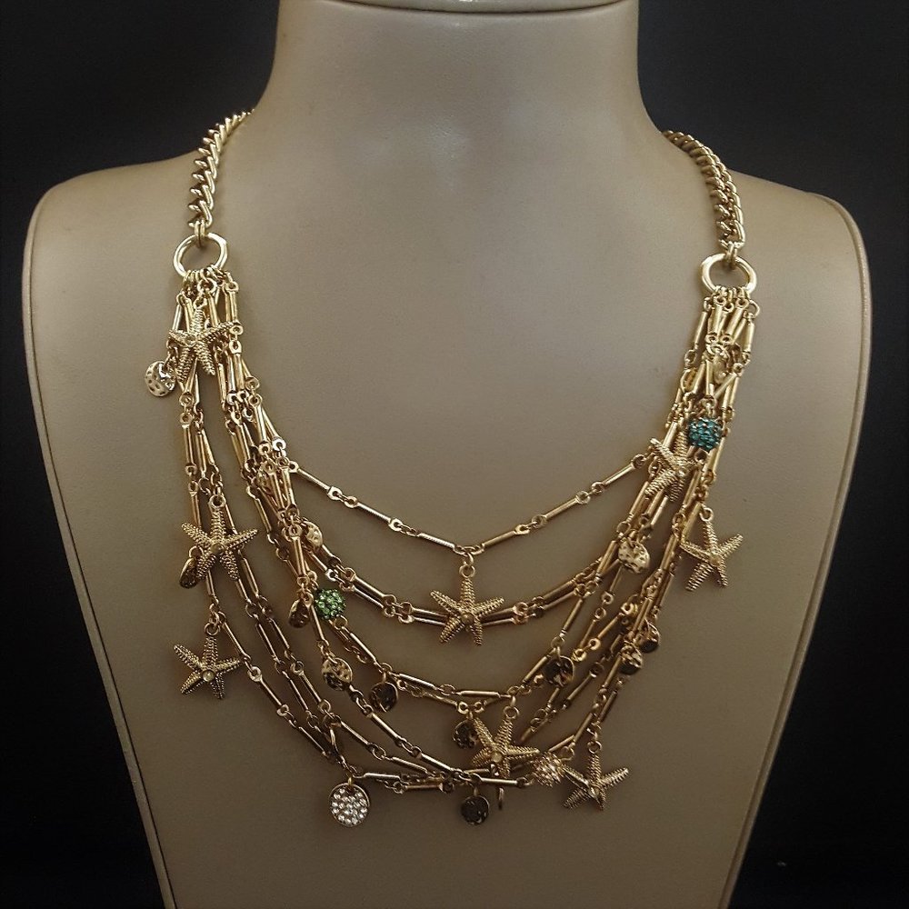 Tommy Bahama Gold Starfish Multi-Layer Necklace